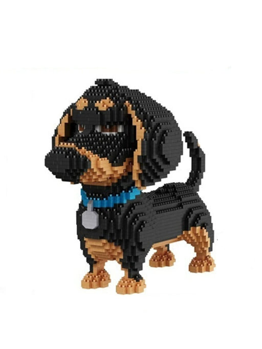Dachshund Dog Model Micro Mini Building Blocks Set Educational Recreation Toys Pet Lover Gift Decoration Bricks Party Gift