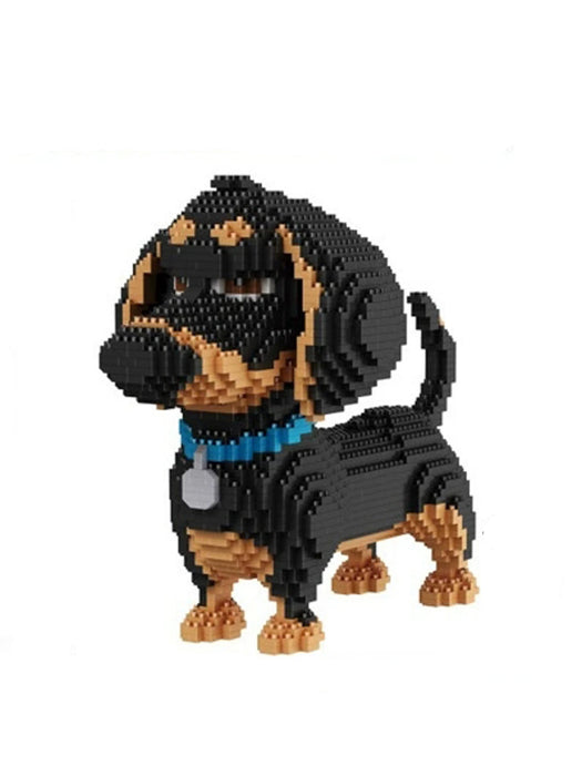 Dachshund Dog Model Micro Mini Building Blocks Set Educational Recreation Toys Pet Lover Gift Decoration Bricks Party Gift