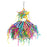 5 Piece Bird Shredding Toys Wooden Blocks Colorful Parrot Chewing Foraging Hanging Toy for Parakeets Love Birds Budgies