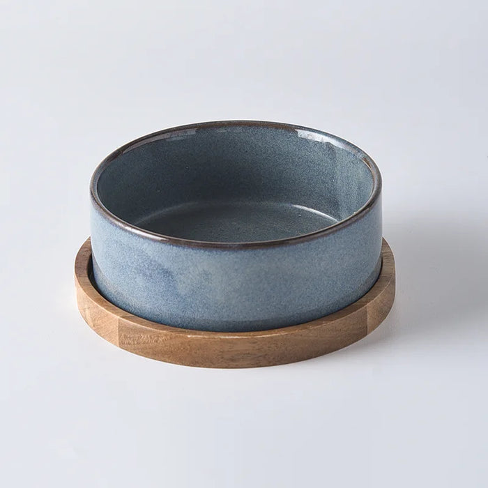 Cat Bowl Cat Food Bowl Ceramic Pet Food Water Feeder Small and Medium-sized Dogs Protection Spine Protection Rollover Prevention