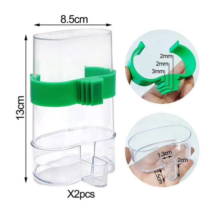 Automatic Bird Water Dispenser Bird Drinking Feeder Transparent Bird Cage Water Fountain for Budgie Cockatiel Lovebird Canary