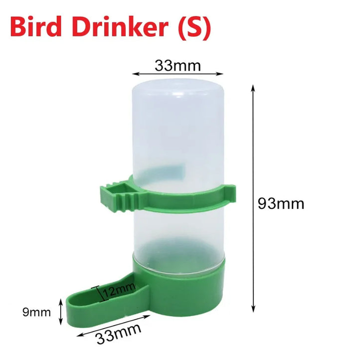 Bird Feeders Waterer Drinker With Clip For Bird Feeders Parrot Cages Water Dispenser Bottles Drinking Bowls Pet Bird Supplies