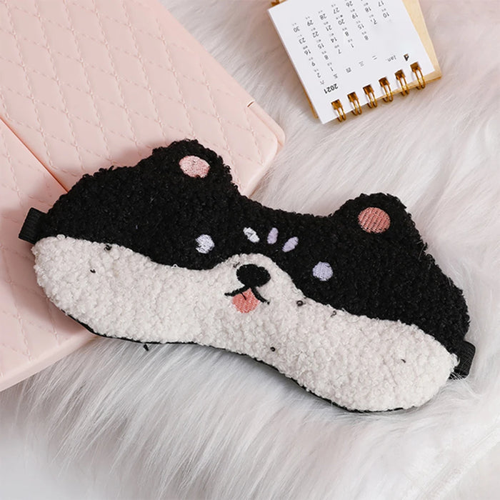 Cartoon Cute Plush Sleeping Eye Covers Sort Frog Dog Sleep Night Dream Lightproof Eye Mask for Children to Sleep Better