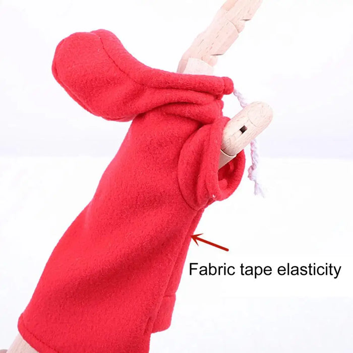 Cute Hamster Guinea Clothes Ferret Hoodie Solid Color Drawstring Hooded Sweatshirt Thick Fleece Foreleg Elastic Pet Hoodie