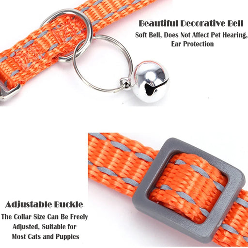 Personalized Cat Collar Pet ID Tag Name Custom Free Engraved ID Nameplate Kitten Puppy Anti-lost Nametag Safety Buckle Necklace