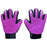 1 Pair Pet Grooming Kit for Dog Cat Rabbit Fur 2 Sided Grooming Brush Bath Cleaning Glove De-Shedding De-Matting Pet Hair