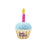 Dog Birthday Cake Toy Soft Plush Squeaky with Colourful Candles Durable Funny Stuffed Chew for Large Breeds Birthday Gift scarf