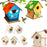 Wooden Mini Bird Cage Outdoor Hanging Birdhouse Box DIY Painting Blank Wood Garden Bird Cages Yard Decoration Bird Parrot Nest