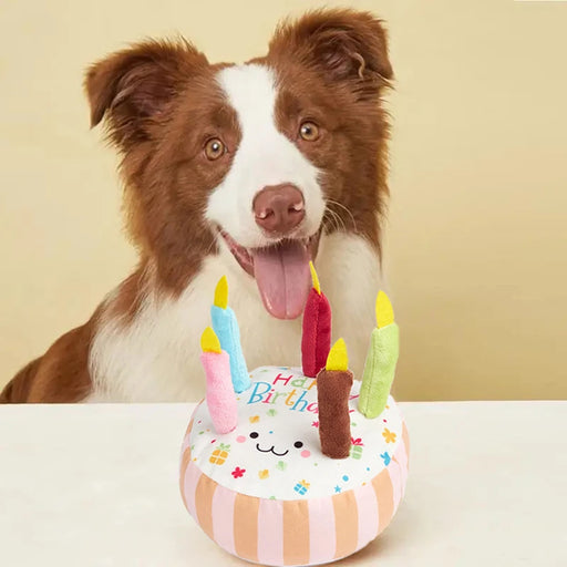 Birthday Cake Pet Dog Soundmaking Interest Toys Bite Resistant Molar To Pass The Time Plush Gnaw Toys Birthday Gift