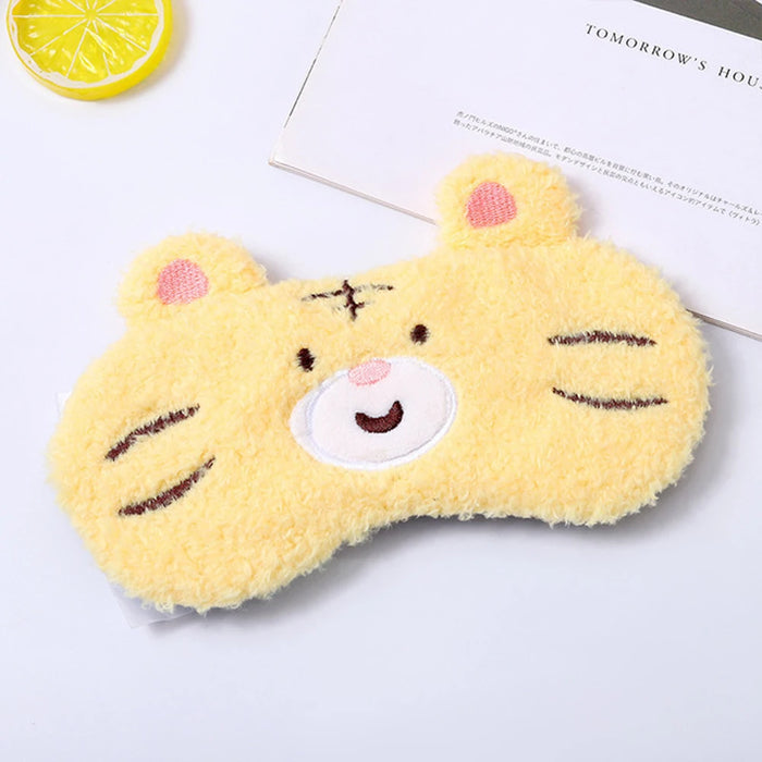Cartoon Cute Plush Sleeping Eye Covers Sort Frog Dog Sleep Night Dream Lightproof Eye Mask for Children to Sleep Better