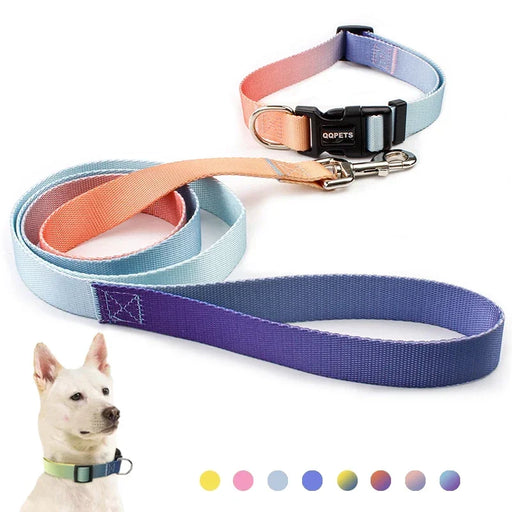Pet Cat Dog Collar Traction Leash Suitable for Small Large Dogs Bulldog Pugs Beagle Nylon Adjustable Dog Collar Leash Lead