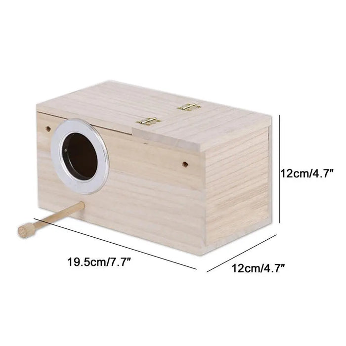 Bird Breeding Box Cage Nest For Parrot Nesting House Wooden Lovebirds Finch