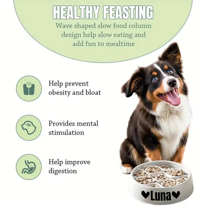 Pet Large Dog Feeding Bowls Eating Feeder Dish Prevent Obesity Pet Dogs Supplies Non-slip Slow Down Food Bowl Non-slip YJ036