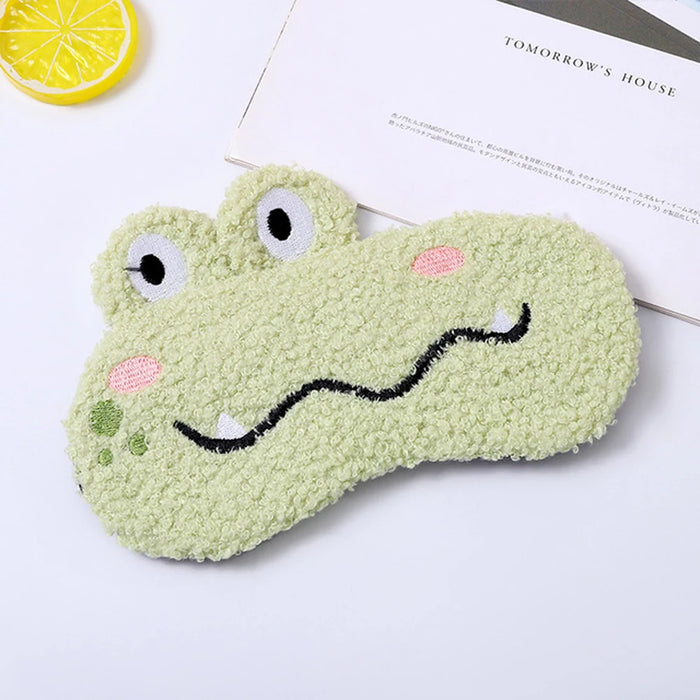 Cartoon Cute Plush Sleeping Eye Covers Sort Frog Dog Sleep Night Dream Lightproof Eye Mask for Children to Sleep Better