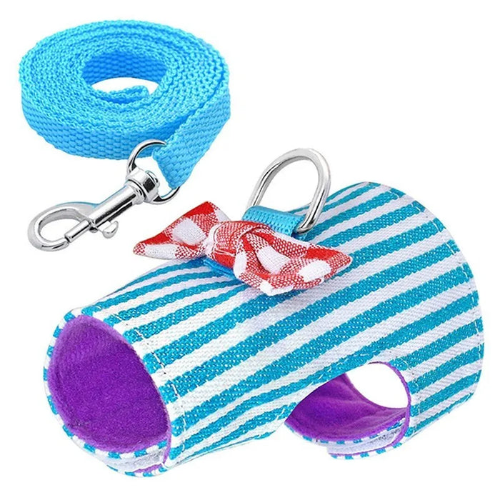 Rabbit Harness Vest Leash Set for Small Pet Hamster Ferret Guinea Pig Bunny Puppy Mesh Chest Strap Pet Supplies Hot Sell