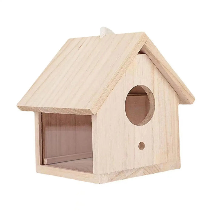 Bird House Wooden Bird Box for Wild Bird Viewing Small Birds Outside Outdoor