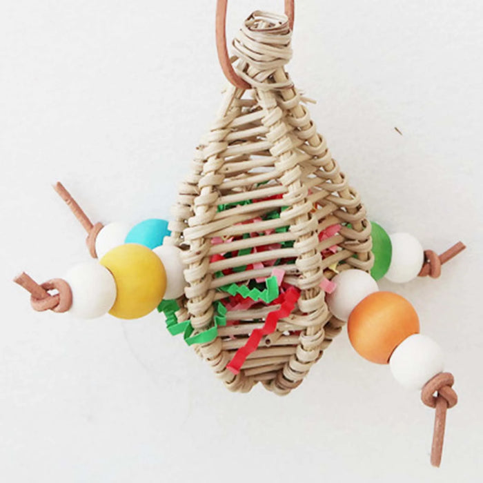 Bird Parrot Chew Toy Bird Chew Hang Toys Interactive Toys Turntable Stand Playing Cage Accessories Pet Supplies