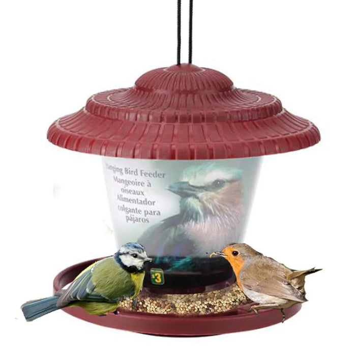 Hanging Wild Bird Feeder Outdoor Pet Food Dispenser Multiple Holes Bird Feeder Automatic Foot Feeding Tool for Flying Animals