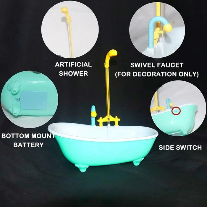 Parrot Bath Bird shower Bathtub Toys Automatic Parrots Paddling Pool With Faucet Swimming Pools Pet Feeder Kitchen Playset