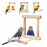 High-End Bird Mirror Wooden Interactive Play Toy With Perch For Small Parrot Budgies Parakeet Ladder Pet Supplies Cage Accessory