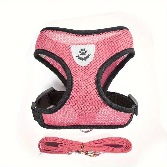 Cat Harness Adjustable, Escape-Proof Breathable Mesh with Reflective Vest  5-Foot Leash - Safe, Durable Outdoor Adventures
