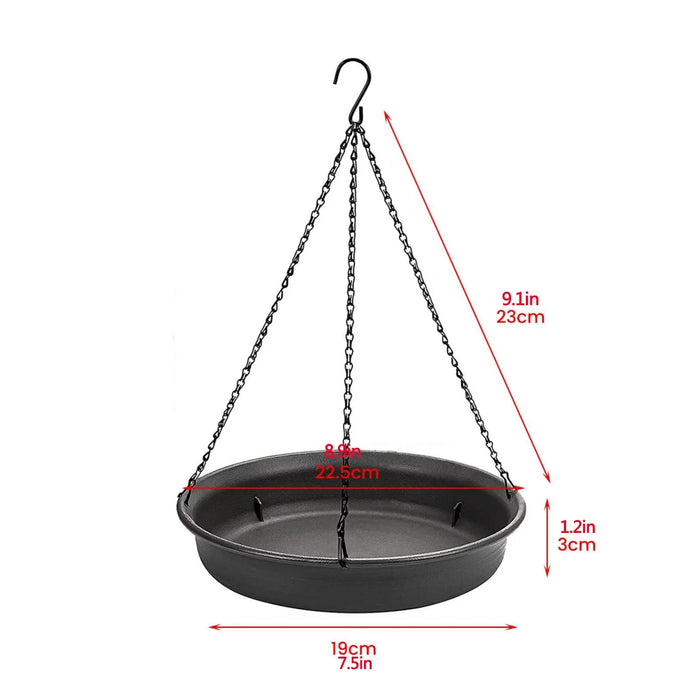 Bird Feeding Dish Tray Platform Feeder Bird Water Bowl Hanging Bird Bath for Outdoor Outside Patio Parrot Tree Decoration