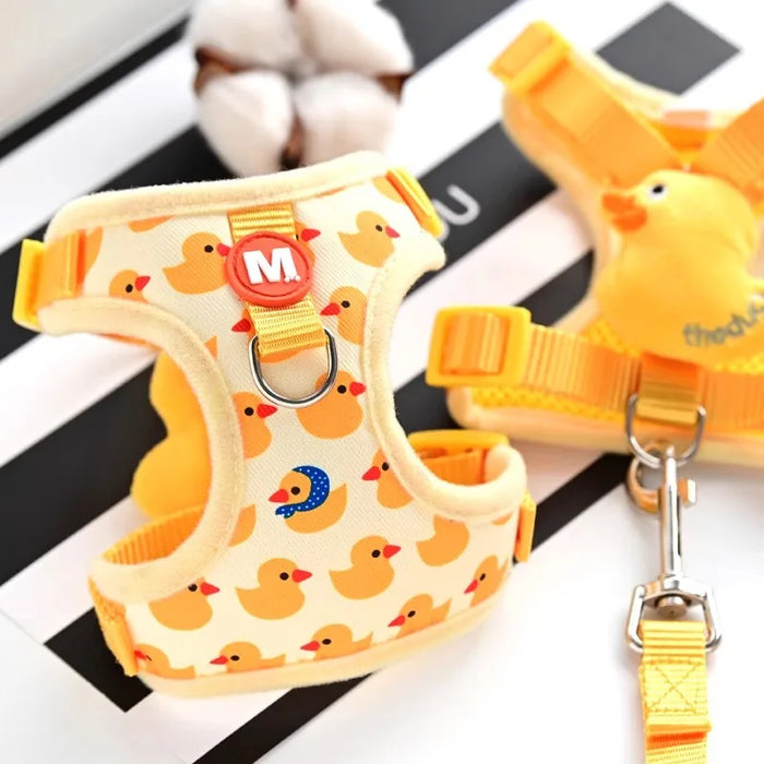 Cute Harness For Small Dogs Elephant Cartoon Pet Vest Collar Chest Strap XS XL Little Animal Chihuahua Pomaranian Accessories+