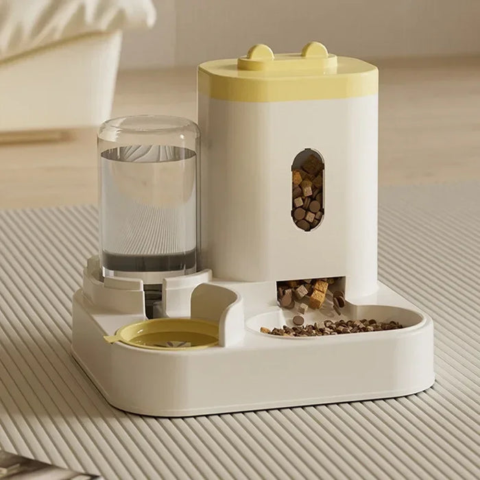 Automatic Feeder Cat Dog Food Bowl With Water Fountain Pet Large Capacity Raised Stand Dish Bowl For Cat Drinker Accessories