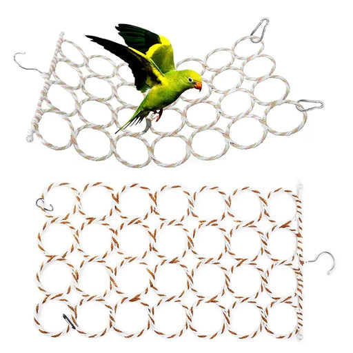 Bird Climbing Net Equipment, Large Parrot Climbing Net Circle, Foldable Parrot Bird Toy Bird Accessories  Parrot Toys