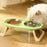 Foldable Cat Bowl Double Pet Bowl Stainless Steel Puppy Dog Feeder Water Food Bowl With Stand Feeding Dish Drinker Pets Supplies