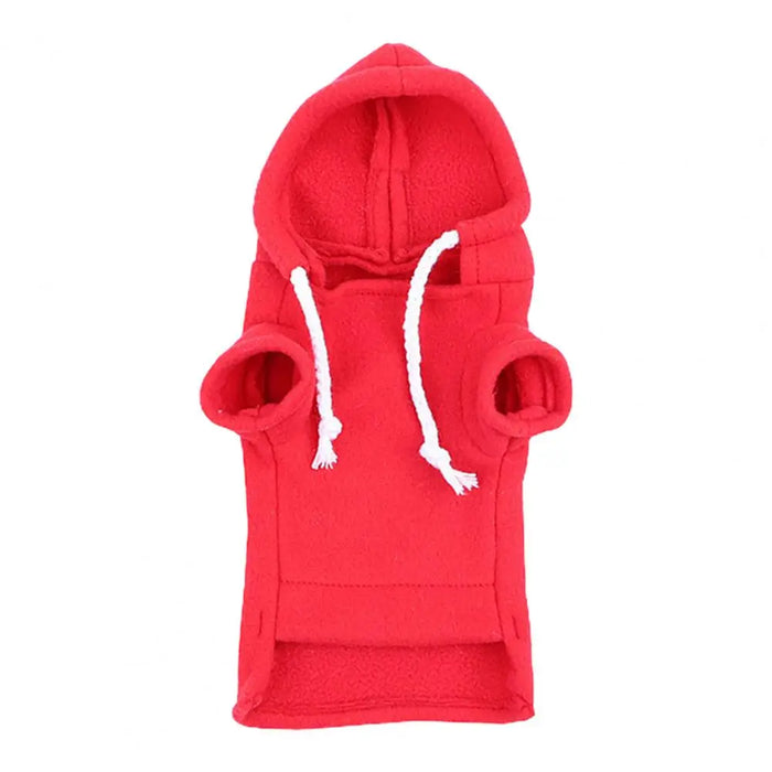 Cute Hamster Guinea Clothes Ferret Hoodie Solid Color Drawstring Hooded Sweatshirt Thick Fleece Foreleg Elastic Pet Hoodie