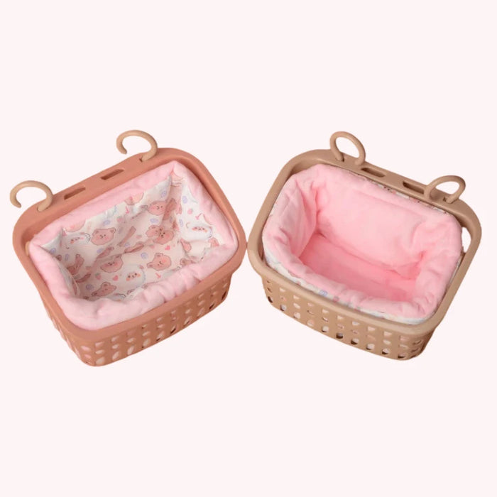 Rat Hammock for Cage Small Animal Hanging Basket Bed with Hooks Chinchilla Hideout Ferret Cage Accessories for Guinea Pig