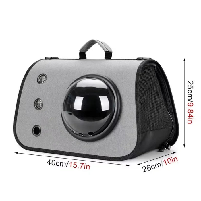 Cat Bag Hand-held Foldable Space Capsule Portable Shoulder Bags Mesh Breathable Outing Pet Crossbody Bag Kitten and Cat Carrier