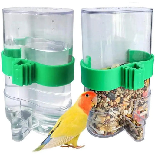 Bird Feeder Waterer With Clip Birds Food Dispenser Bottle Parrot Drinking Cup Bowls Pet Suppplies