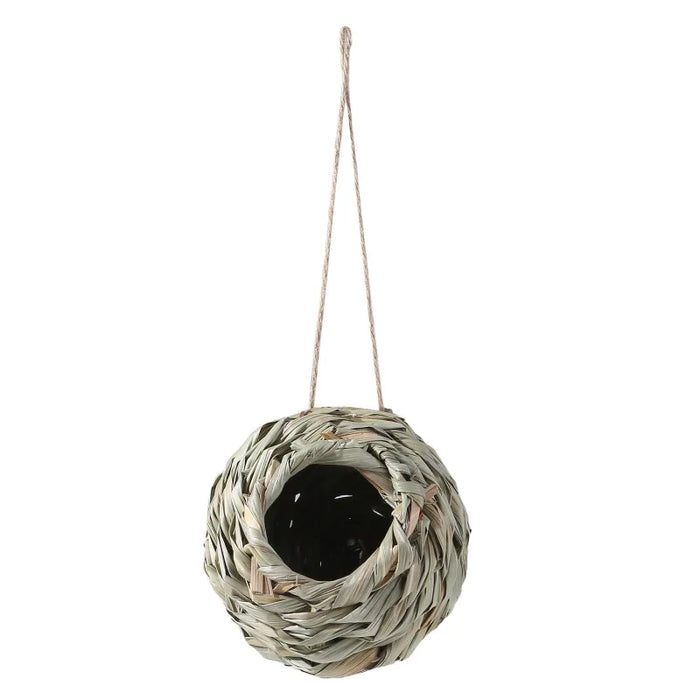 2024 New Birds Nest Bird Cage Grass Egg Cage Bird House Outdoor Decorative Weaved Hanging Parrot Nest Houses Pet Bedroom