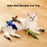 Chirping Bird Cat Toy Interactive Flapping Wings Plush Bird Toy Battery Operated Stimulate Animal Kitten Toy