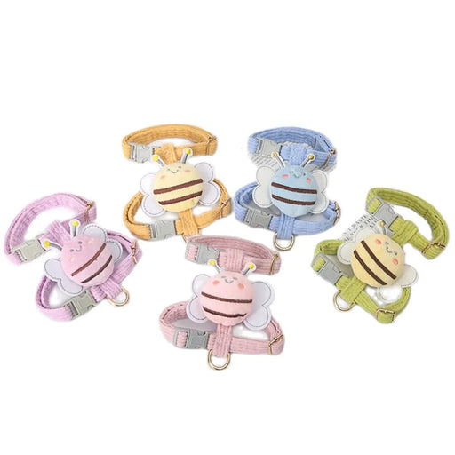 Pet harness and leash set, adjustable, comfortable and breathable, suitable for cats and small dogs