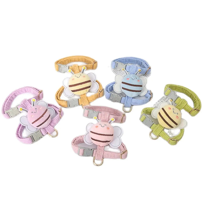 Pet harness and leash set, adjustable, comfortable and breathable, suitable for cats and small dogs