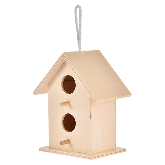 367A Wooden Bird Houses Bluebirds Home Small Bird House for Outside Garden Unfinished Bird Houses to Paint for Bird Watching