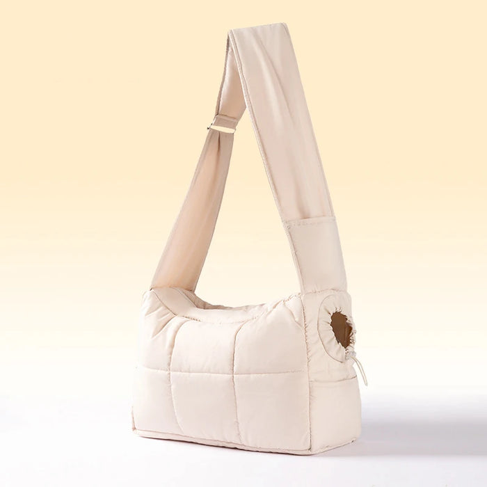 Pet Carrier Shoulder Bag Cat Carrier Sling Bag Winter Outdoor Puppy Travel Bag Portable Warm Cat Walking Bag