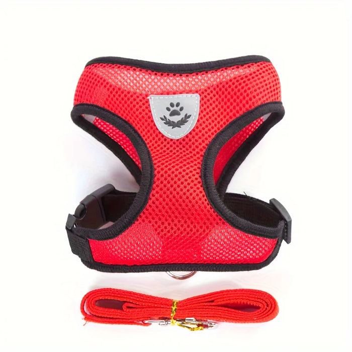 Cat Harness Adjustable, Escape-Proof Breathable Mesh with Reflective Vest  5-Foot Leash - Safe, Durable Outdoor Adventures