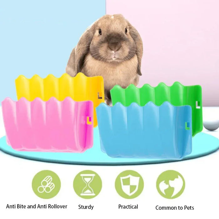 External Rabbit Hay Feeder Holder Food Rack Durable Cage Small Pet Feeding Bowl for Hedgehog Ferret Gerbils Pets Supplies