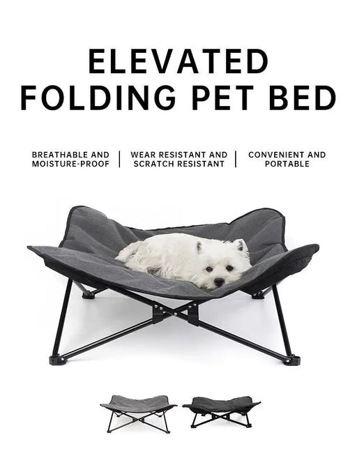 Outdoor Camping Foldable Pet Bed with Support and Dust-proof Dog Mattress, Comfortable and Soft Dog Bed for Travel
