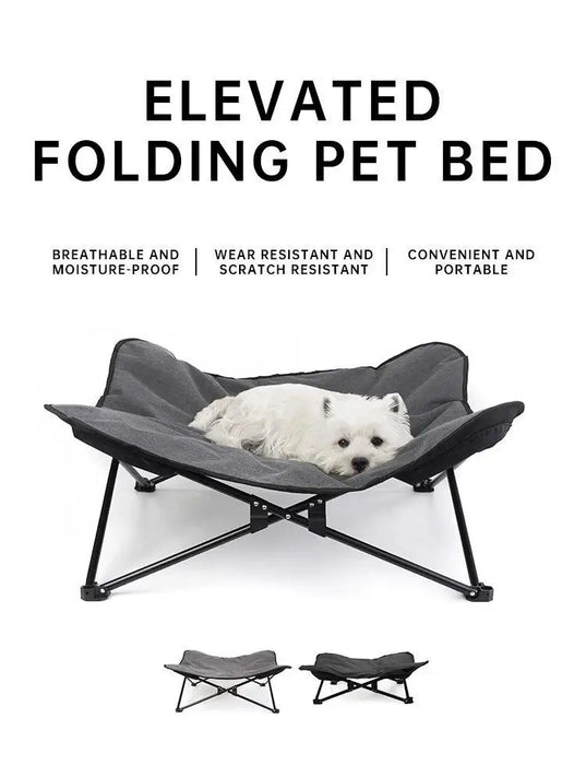 Outdoor Camping Foldable Pet Bed with Support and Dust-proof Dog Mattress, Comfortable and Soft Dog Bed for Travel