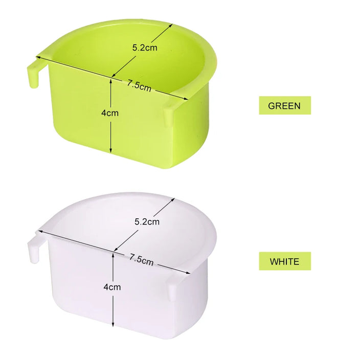 Bird Food Water Bowl Feeding Cup Bird Pigeons Canary Cage Feeder Parrot Pet Aviary Stainless Steel Hooks Drinker Box Container