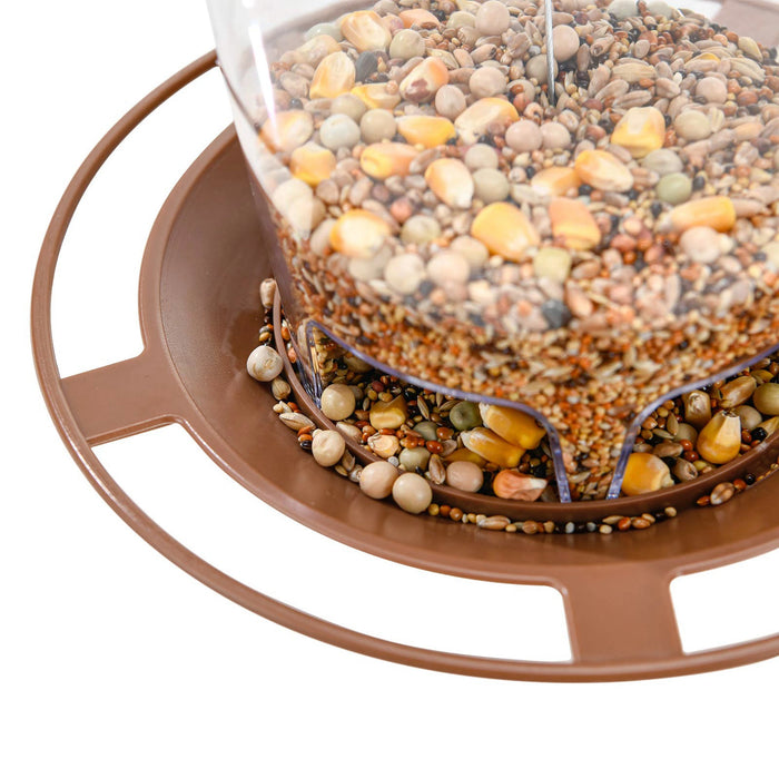 Wild Bird Feeder Hanging with Roof for Garden Yard Outside Decoration Outdoor Feeding Tool Squirrel proof Seed Nut Container