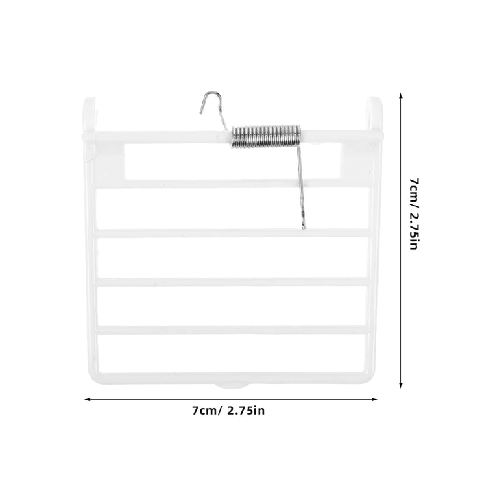 3pcs Plastic Bird Cages Accessories Cages Fittings Replacement Door Accessory With Spring Wires Plastic Supply Feeder