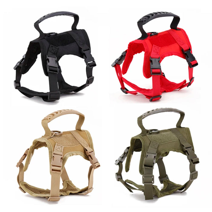 Tactical Cat Harness Small Dog Collar Adjustable 600D Nylon Pet Traction Kitten Escape Proof Cat Vest Pet Cat Harness Belt