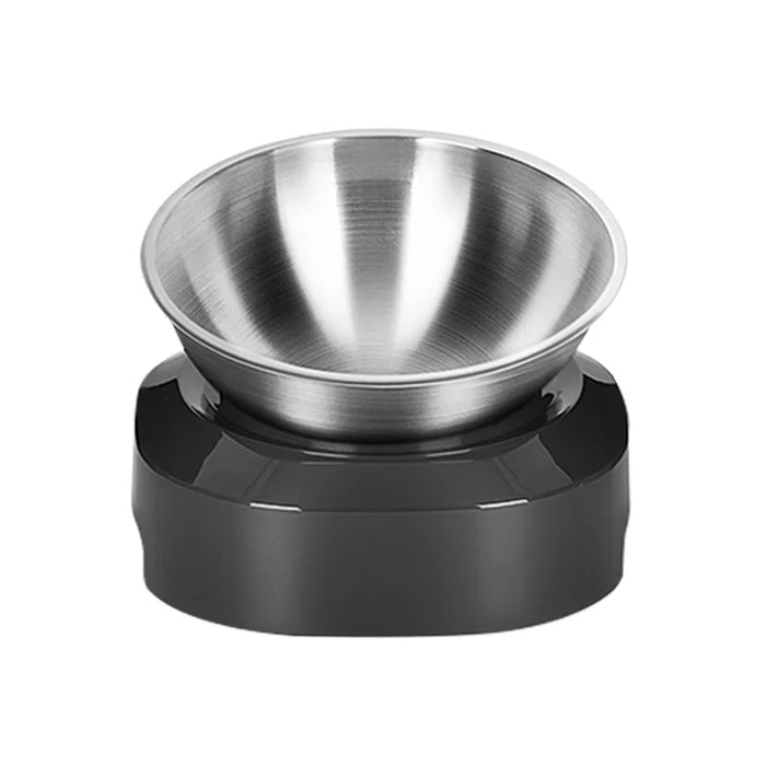 Cat Bowl Lovely Creative Inclined Kitten Puppy Food Feeding Bowls Stainless Steel Cats Drinking Feeder Pet Dogs Cats Feeders