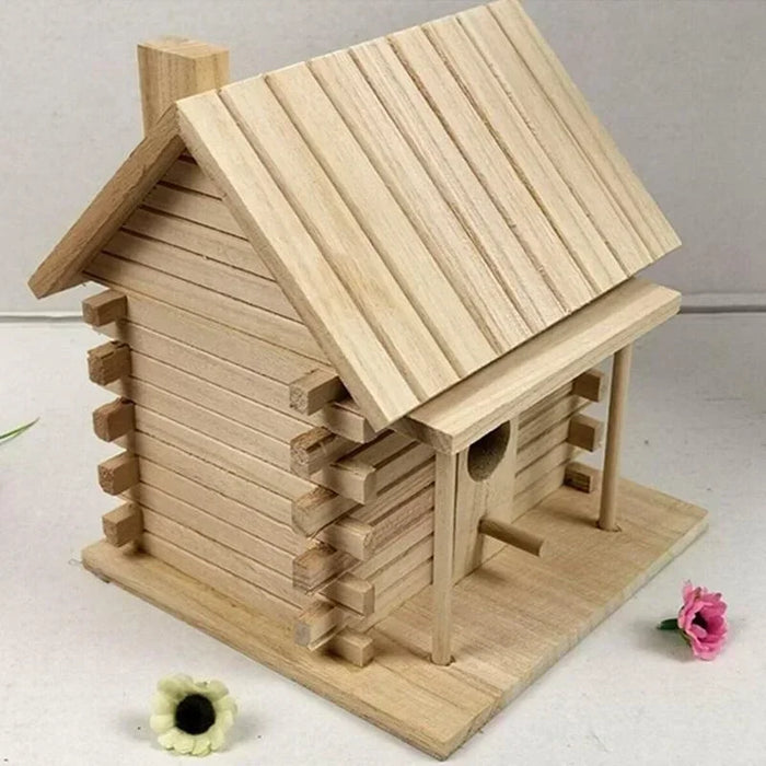 Bird Cage Accessories Birdhouses For Outside Wooden Bird House Nesting Box Hanging Bird Nests Home Garden Decoration
